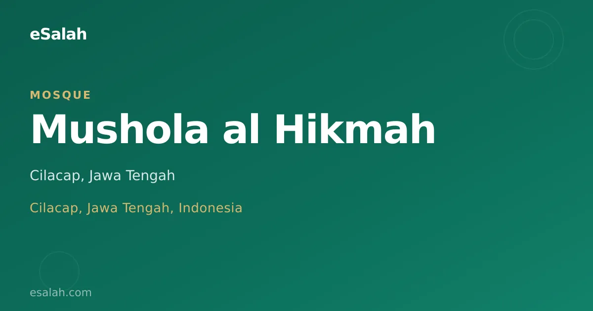 Mushola Alhikmah: Tempat Beribadah yang Menyatu dengan Kehidupan Warga Cilacap